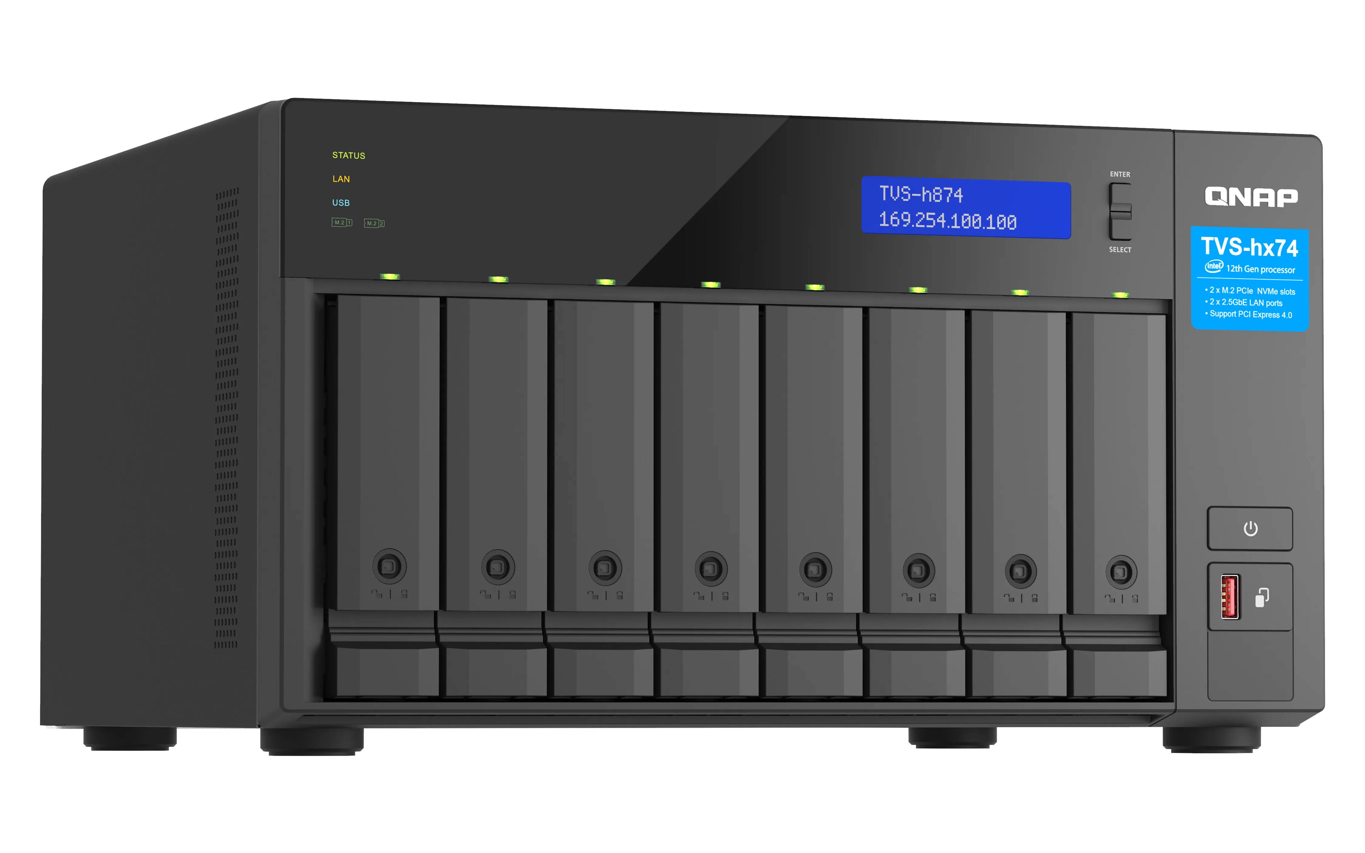 QNAP TVS-H874-I7-32G 8-bay QuTS hero NAS Intel Core i7 - Serveur NAS - visuel 4
