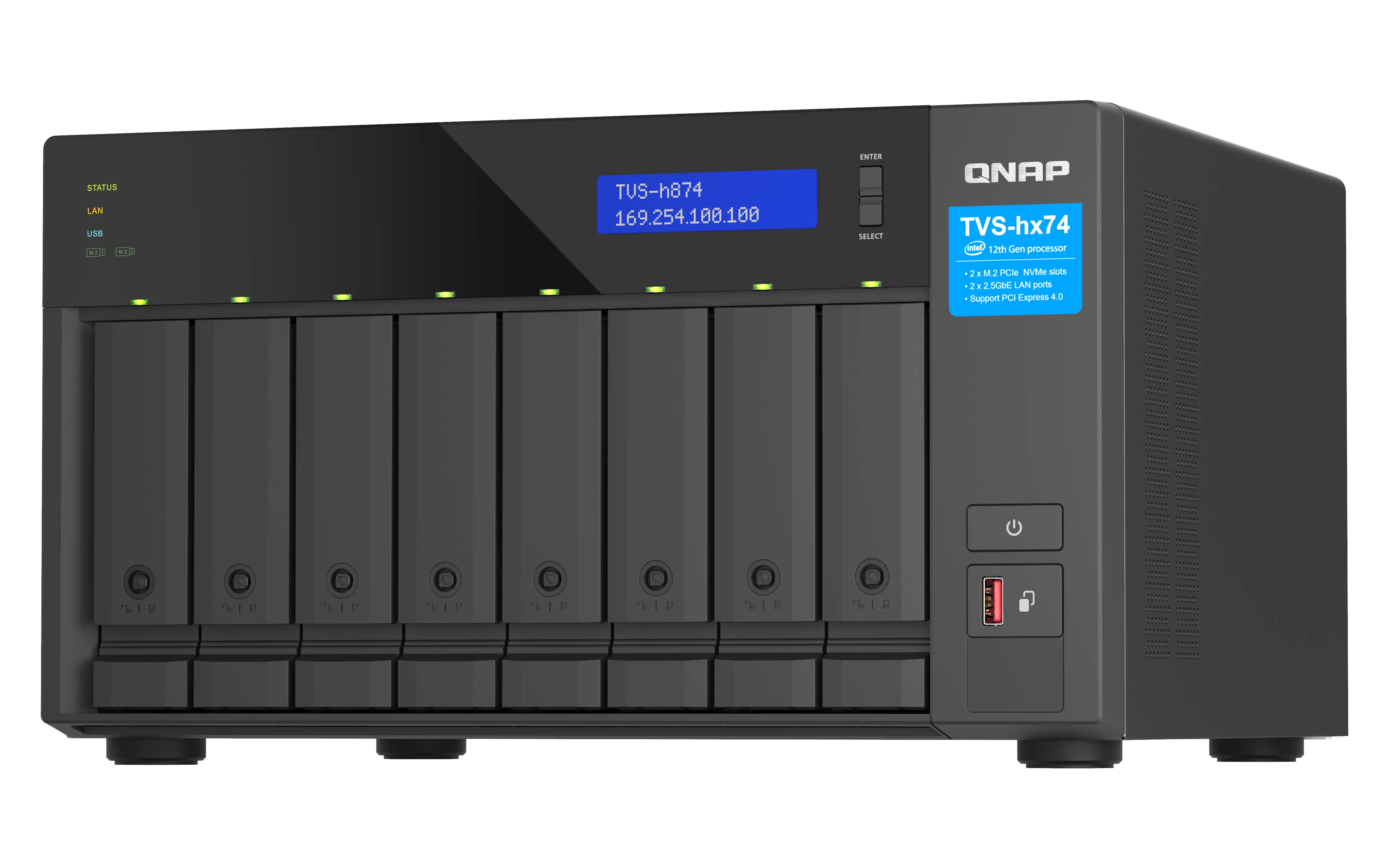 QNAP TVS-H874-I7-32G 8-bay QuTS hero NAS Intel Core i7 - Serveur NAS - visuel 6