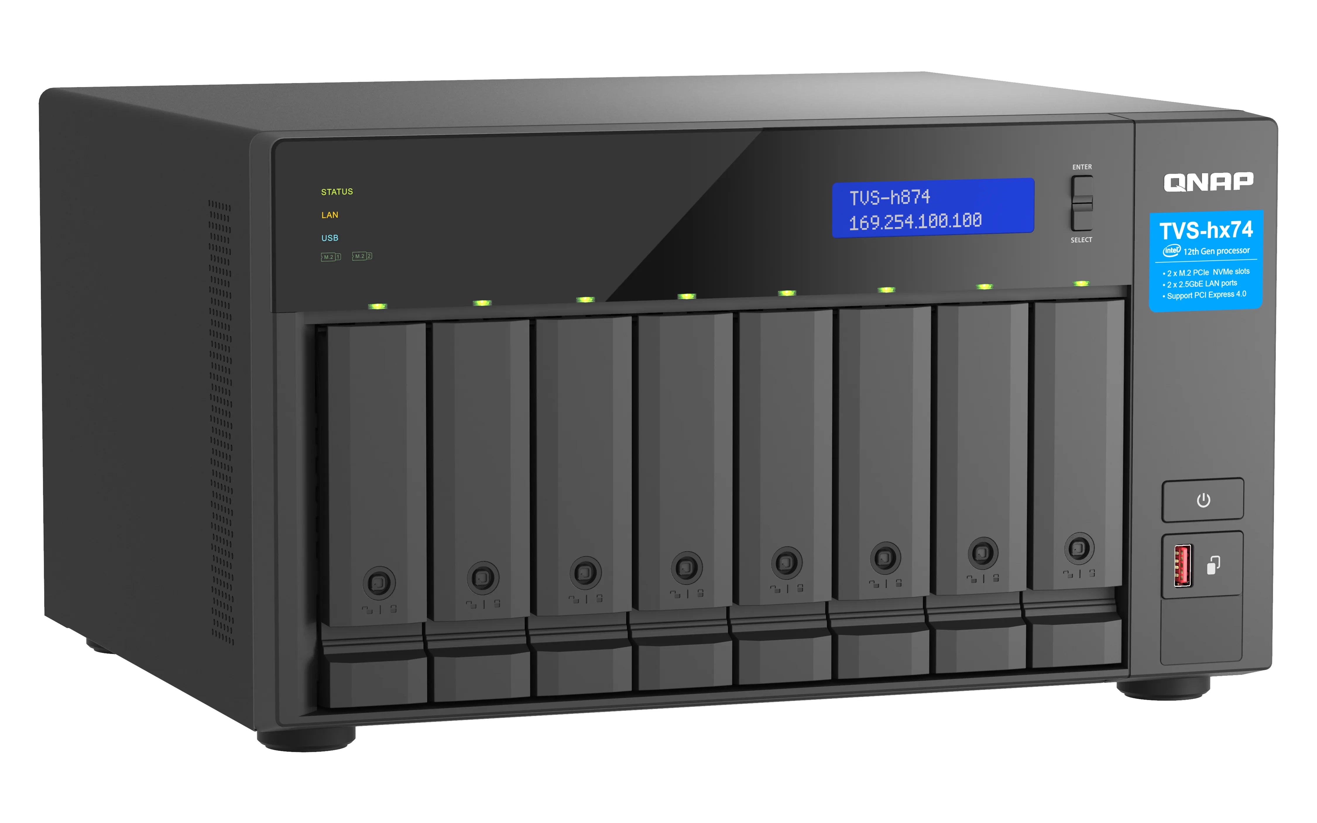 QNAP TVS-H874-I7-32G 8-bay QuTS hero NAS Intel Core i7 - Serveur NAS - visuel 3