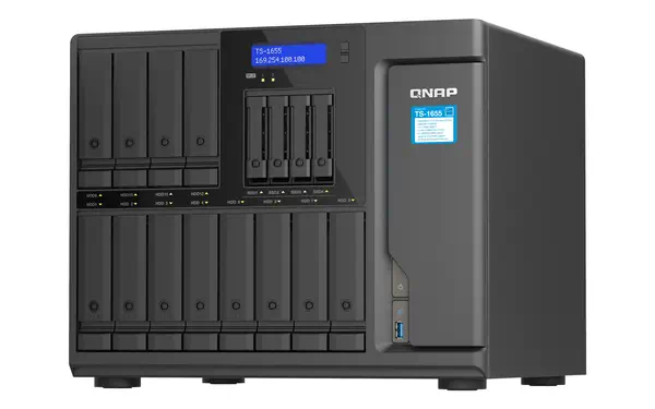 QNAP TS-1655 NAS Tower Intel Atom® C5125 8 Go DDR4 0 To QNAP Turbo System Noir - Serveur NAS - visuel 8