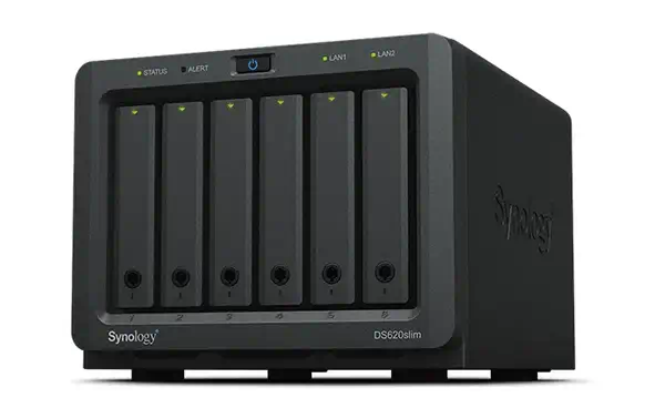 Synology DiskStation DS620SLIM serveur de stockage NAS Bureau Intel® Celeron® J3355 2 Go DDR3L 0 To  - Serveur NAS - visuel 1
