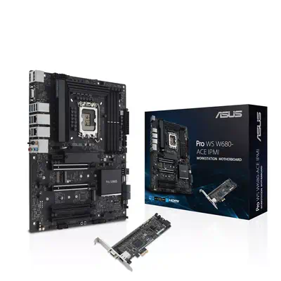 ASUS PRO WS W680-ACE IPMI LGA1700 4xDDR5 WS Asus - visuel 1 - hello RSE - IO arrière ultra puissant