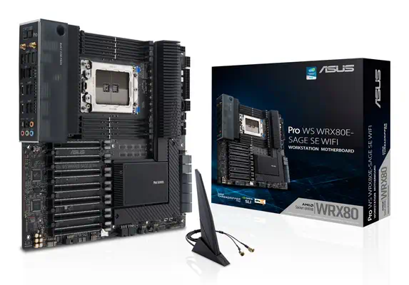 Pro WS WRX80E-SAGE SE WIFI II Asus - visuel 1 - hello RSE - Connecteur en façade