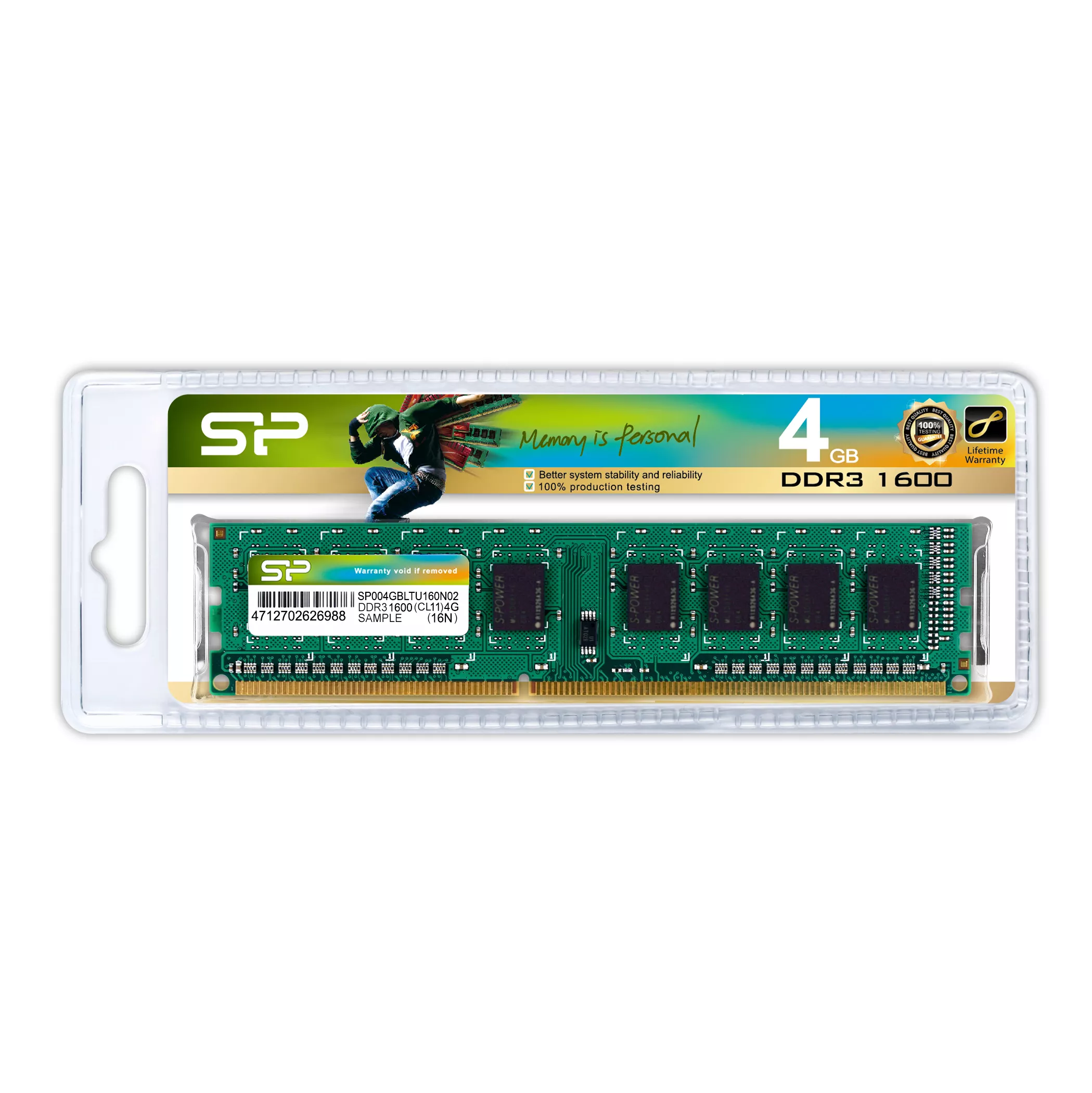 Vente SILICON POWER DDR3 4Go 1600MHz CL11 1.5V Silicon Power au meilleur prix - visuel 2