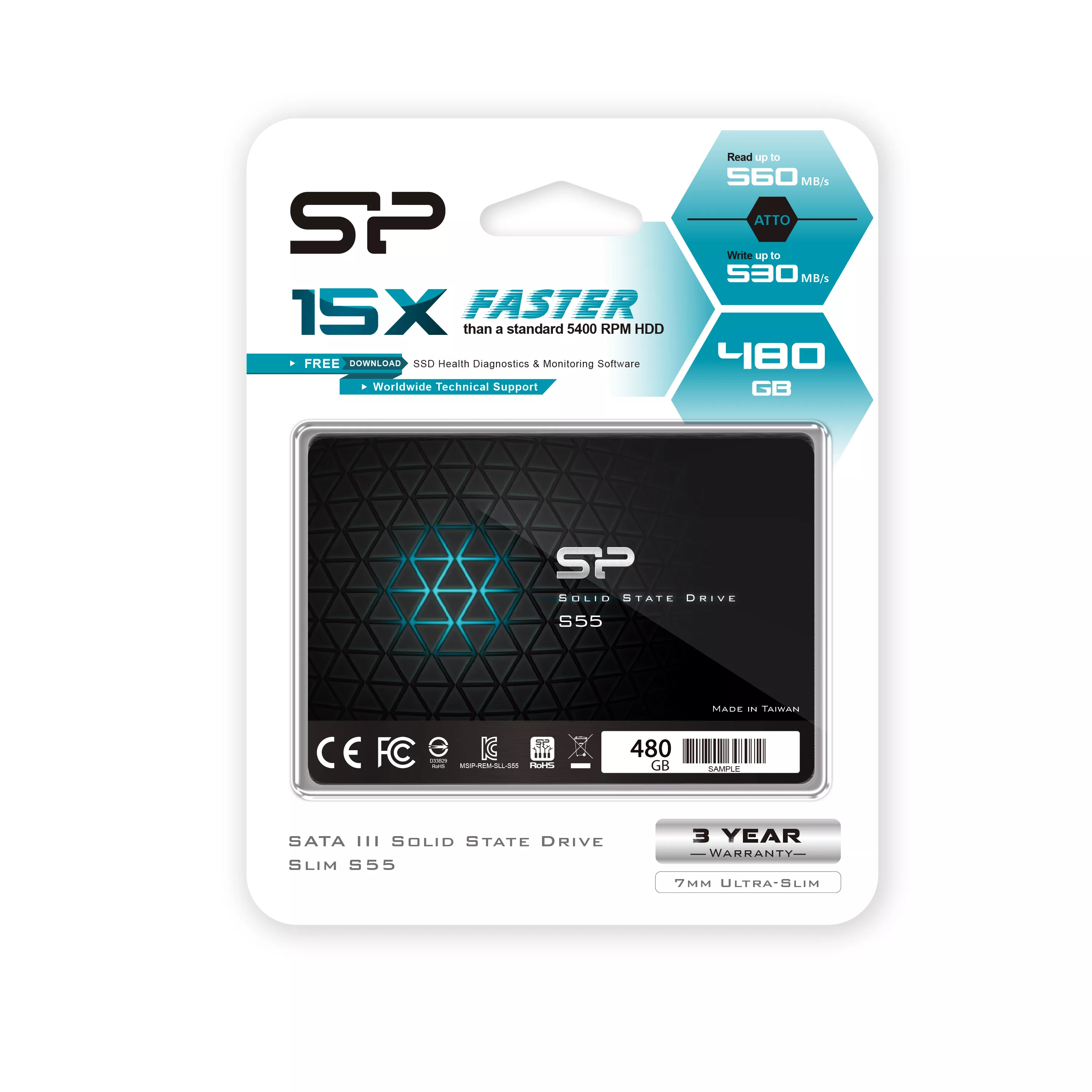 Achat SILICON POWER SSD Slim S55 480Go 2.5p SATA sur hello RSE - visuel 7