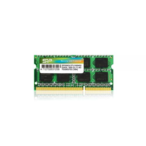 Vente Mémoire SILICON POWER DDR3 8Go 1600MHz CL11 SO-DIMM 1.35V Low Voltage
