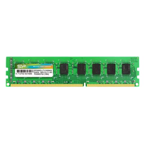 Vente Mémoire SILICON POWER DDR3 8Go DIMM 1600MHz CL11 1.35V