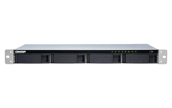 QNAP TS-431XeU NAS Rack (1 U) Annapurna Labs Alpine AL-314 2 Go DDR3 0 To QNAP QTS Noir, Acier inoxy - Serveur NAS - visuel 1