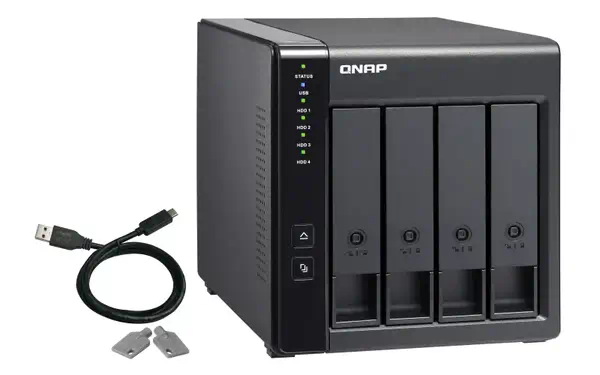 QNAP TR-004 Boîtier de disques de stockage Boîtier disque dur/SSD Noir 2.5/3.5" - Serveur NAS - visuel 7