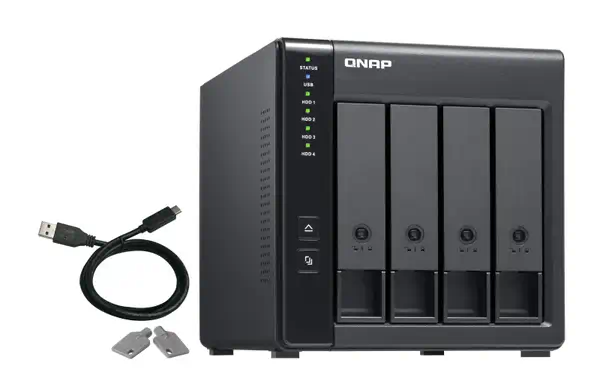 QNAP TR-004 Boîtier de disques de stockage Boîtier disque dur/SSD Noir 2.5/3.5" - Serveur NAS - visuel 5