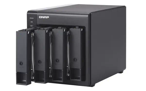QNAP TR-004 Boîtier de disques de stockage Boîtier disque dur/SSD Noir 2.5/3.5" - Serveur NAS - visuel 3