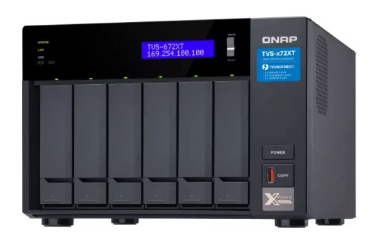 Achat QNAP TVS-672XT-i3-8G 6-Bay NAS i3-8100T 8GB DDR4 et autres produits de la marque QNAP