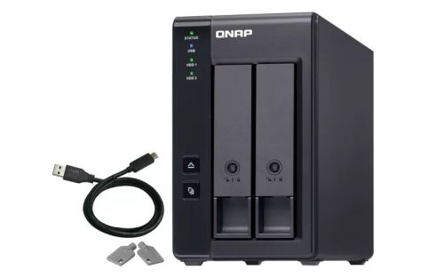 Vente QNAP TR-002 2 Bay USB Type-C Direct Attached Storage with Hardware au meilleur prix
