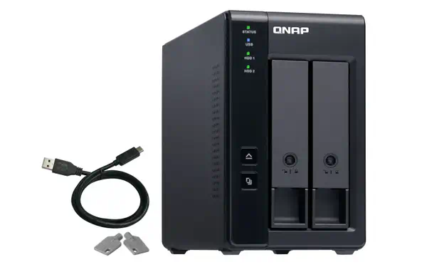 QNAP TR-002 Boîtier de disques de stockage Boîtier QNAP - visuel 1 - hello RSE - Prend en charge différents niveaux de RAID