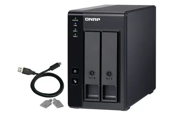 QNAP TR-002 Boîtier de disques de stockage Boîtier QNAP - visuel 1 - hello RSE - Stockage externe pour votre NAS