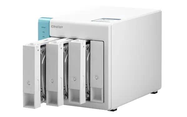 QNAP TS-431P3 NAS Tower Annapurna Labs AL314 2 Go DDR3 0 To QNAP QTS Blanc - Serveur NAS - visuel 3