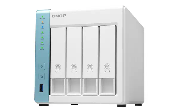 QNAP TS-431P3 NAS Tower Annapurna Labs AL314 2 Go DDR3 0 To QNAP QTS Blanc - Serveur NAS - visuel 6