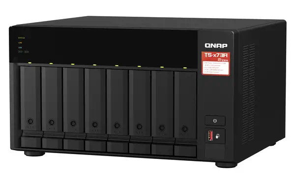 QNAP TS-873A NAS Tower Ryzen Embedded V1500B 8 QNAP - visuel 1 - hello RSE - Améliorez les vitesses d'accès aux données aléatoires grâce au cache SSD