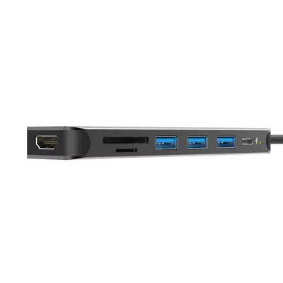 Silicon Power Boost SU20 USB 3.2 Gen 1 (3.1 Gen 1) Type-C Gris - Station d'accueil pour portable - visuel 3