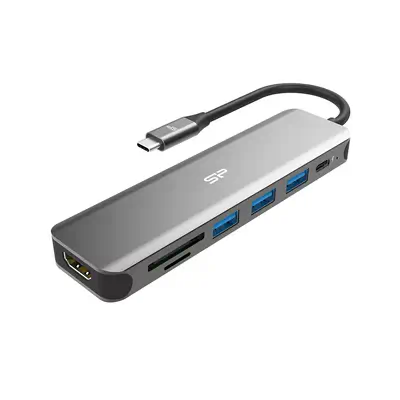Silicon Power Boost SU20 USB 3.2 Gen 1 (3.1 Gen 1) Type-C Gris - Station d'accueil pour portable - visuel 2