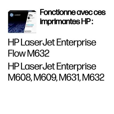 Cartouche de toner noir authentique HP 37X LaserJet grande capacité - Toner - visuel 2