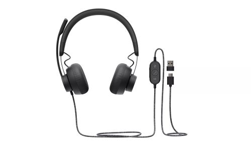 Vente LOGITECH Zone Wired Headset on-ear wired USB-C graphite au meilleur prix