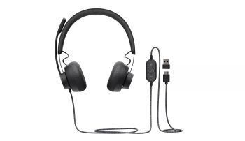 Vente Casque Micro LOGITECH Zone Wired Headset on-ear wired USB-C graphite