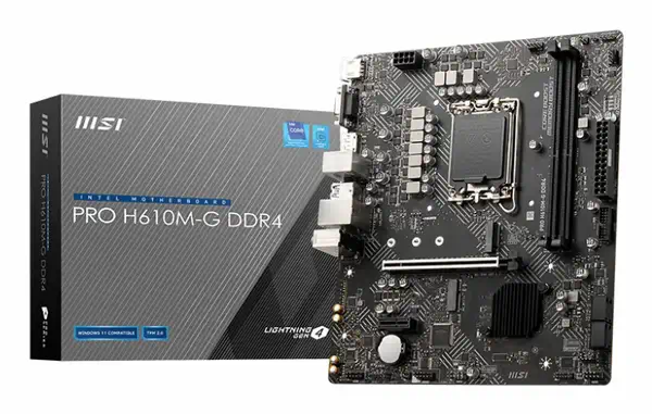MSI PRO H610M-G DDR4 carte mère Intel H610 LGA 1700 micro ATX - Carte mère - visuel 6