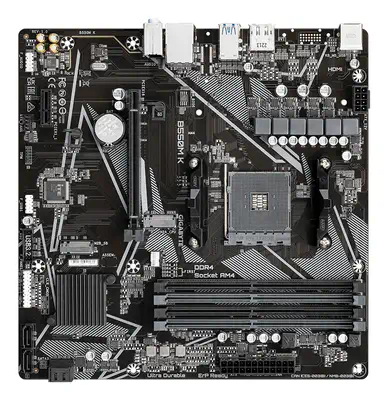 B550M K Carte mère - Processeurs AMD Ryzen Gigabyte - visuel 1 - hello RSE - Connecteurs d'alimentation à broches solides