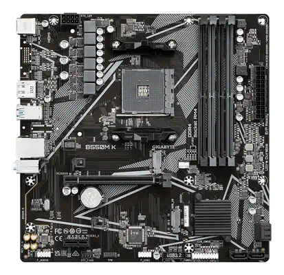 B550M K Carte mère - Processeurs AMD Ryzen Gigabyte - visuel 1 - hello RSE - Condensateurs audio haut de gamme
