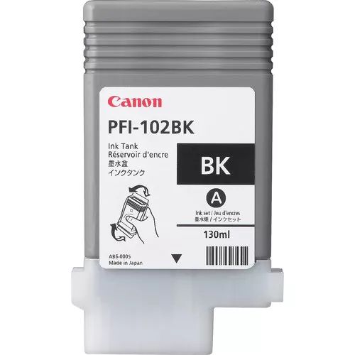 Vente Autres consommables CANON PFI-102BK cartouche encre teintée noir capacité