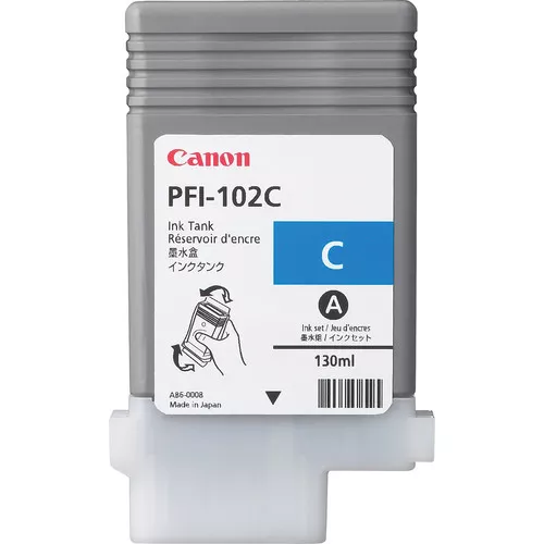 Achat CANON PFI-102C cartouche encre teintée cyan capacité - 4960999299785
