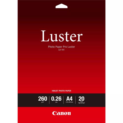 Achat CANON LU-101 260g/m2 A4 20 feuilles pack de 1 luster paper - 4960999843995