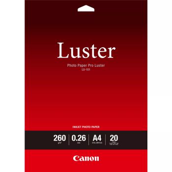 Achat CANON LU-101 260g/m2 A4 20 feuilles pack de 1 luster paper et autres produits de la marque Canon