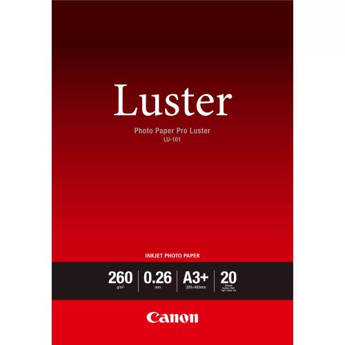 Achat CANON LU-101 260g/m2 A3+ 20 feuilles pack de 1 luster paper - 4960999844015