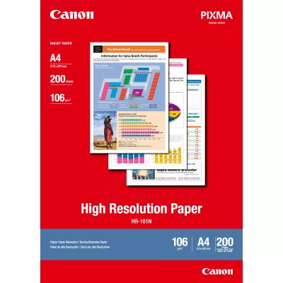 Vente CANON HR-101 high resolution papier inkjet 110g/m2 A4 200 feuilles au meilleur prix