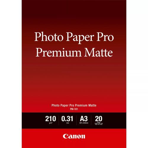 Revendeur officiel Papier CANON Photo Paper Premium Matte A3 20 sheets