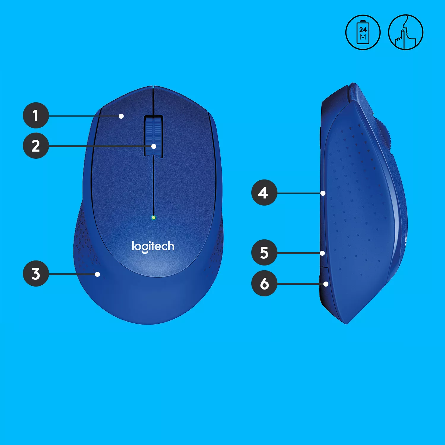 Vente LOGITECH M330 SILENT PLUS Mouse 3 buttons wireless Logitech au meilleur prix - visuel 6