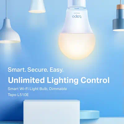 TP-Link Tapo L510E(2-PACK) éclairage intelligent Ampoule intelligente Wi-Fi TP-Link - visuel 1 - hello RSE - Dimmable