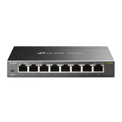 TP-Link TL-SG108S Non-géré Gigabit Ethernet (10/100/1000) Noir TP-Link - visuel 1 - hello RSE - Plug & Play
