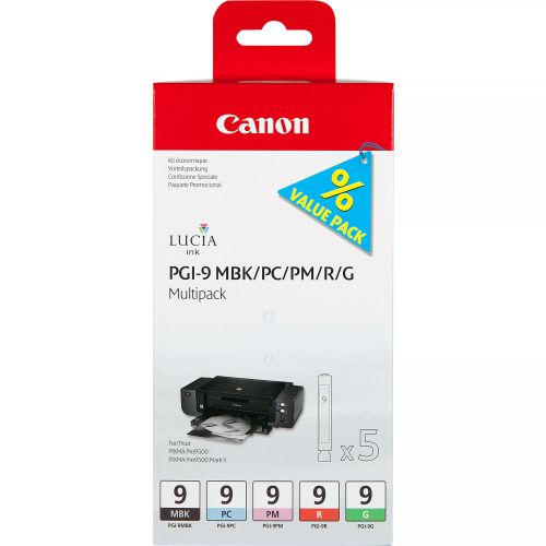 Vente CANON PGI-9 MBK, PC, PM, R, G cartouche d encre noir et au meilleur prix