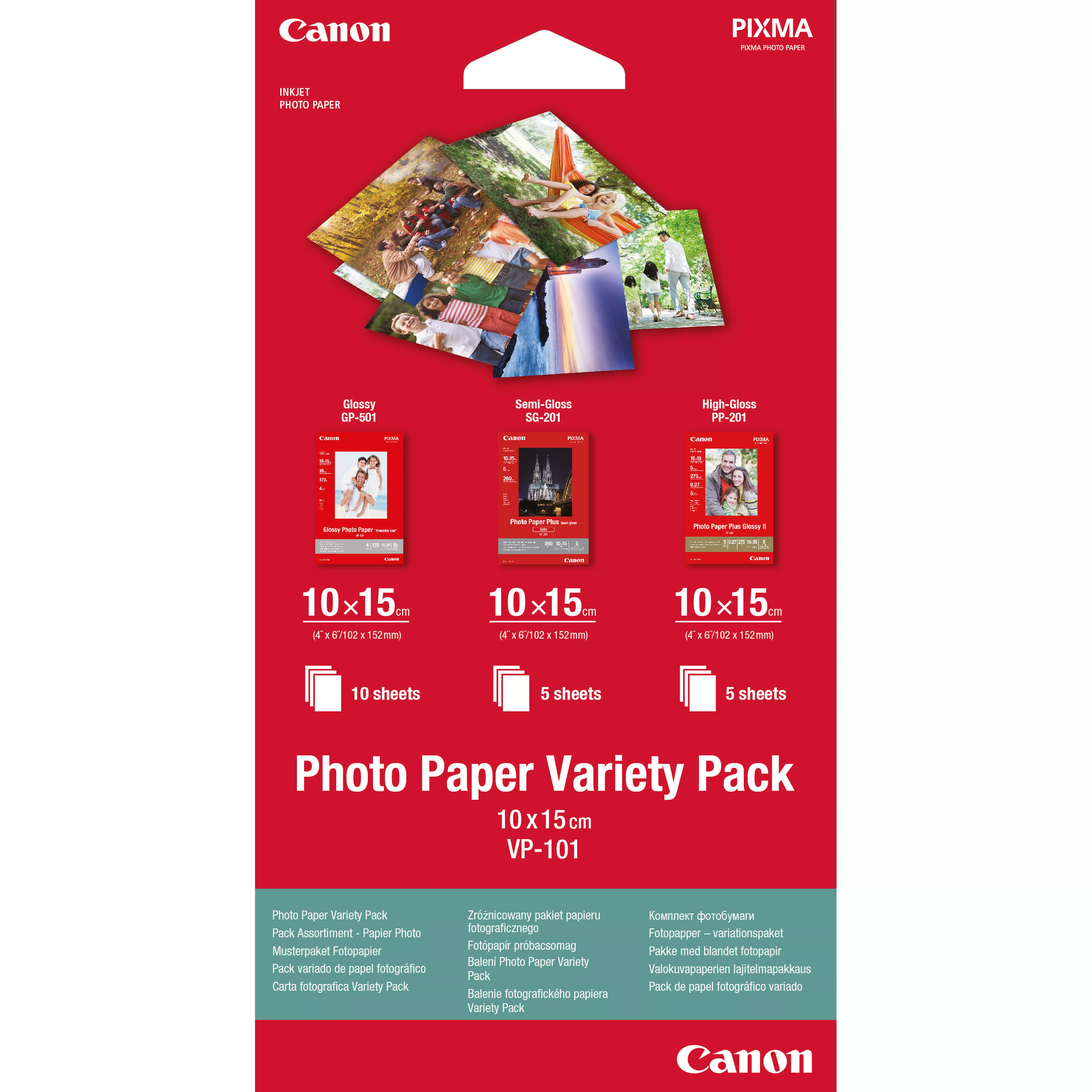 Revendeur officiel CANON VP-101 photo papier variety pack 10x15cm