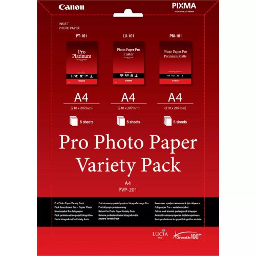 Vente Papier CANON PVP-201 Pro Variety Pack A4 pack de 1 sur hello RSE