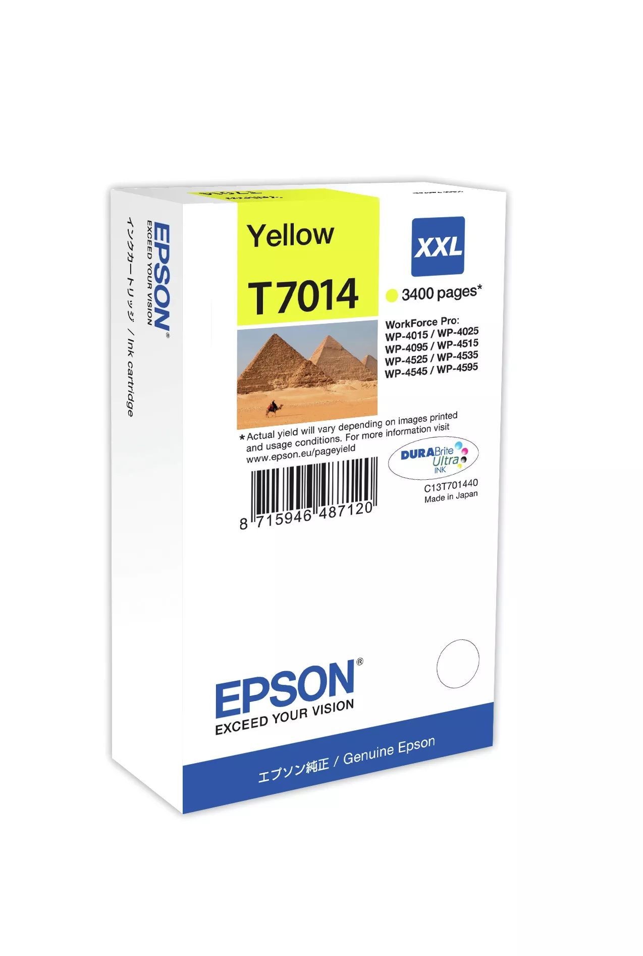 Vente Cartouches d'encre EPSON WP4000/4500 cartouche d encre jaune très haute sur hello RSE