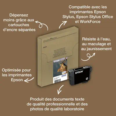 Encre EasyMail DURABrite Ultra multipack 3 couleurs Cerf T1306 - Epson - Cartouches d'encre - visuel 3