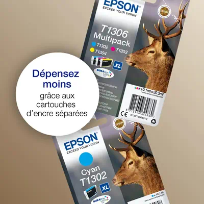 Encre EasyMail DURABrite Ultra multipack 3 couleurs Cerf T1306 - Epson - Cartouches d'encre - visuel 6