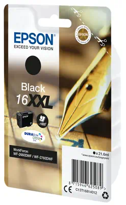 EPSON 6LB 16XXL ink cartridge black extra high Epson - visuel 1 - hello RSE - Économisez jusqu'à 30 % d'encre grâce aux cartouches d'encre séparées Epson