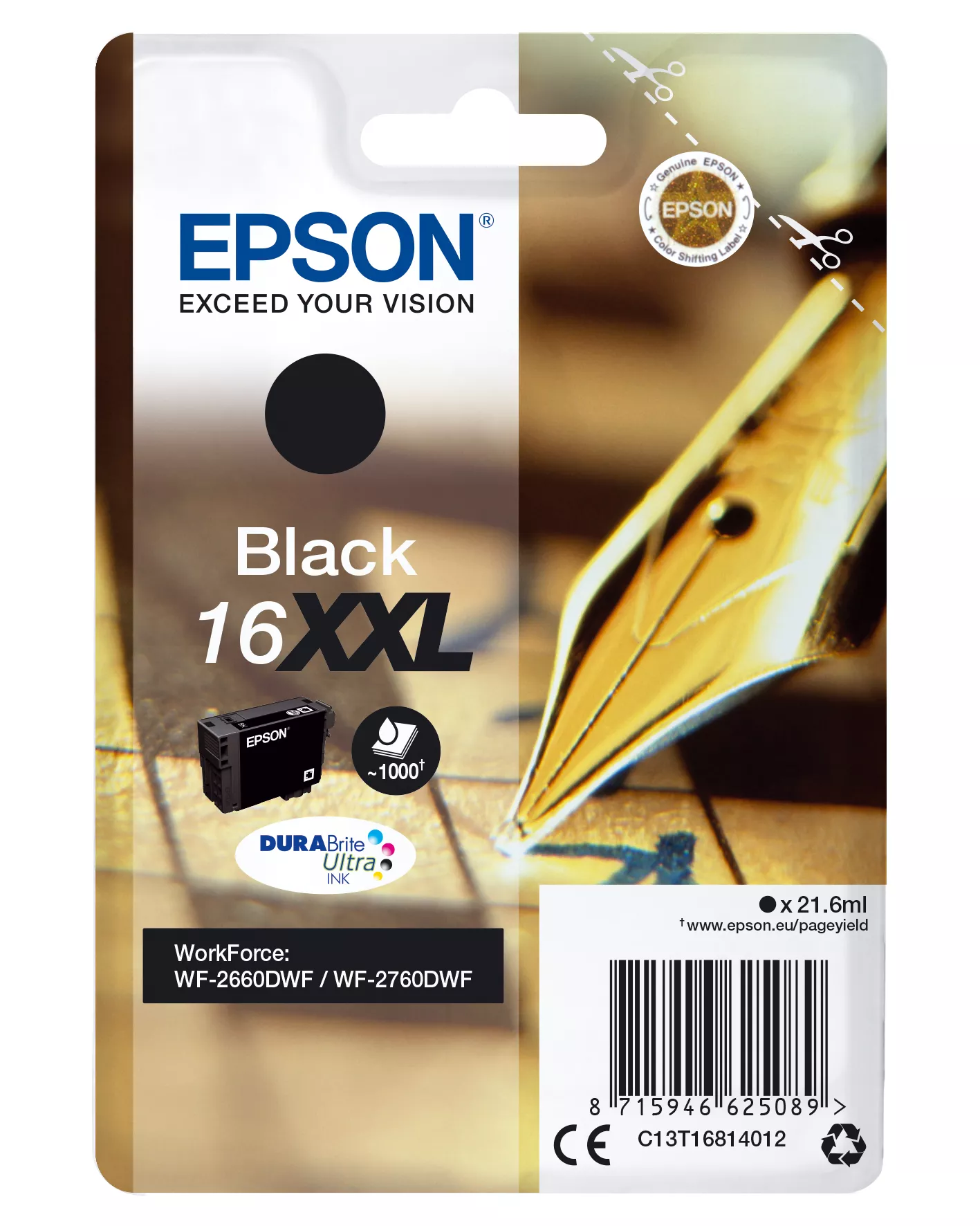 Achat EPSON 16XXL cartouche dencre noir très haute capacité 1 - 8715946625096