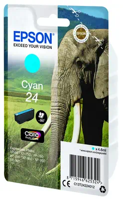 Cartouche "Eléphant" - Encre Claria Photo HD C Epson - visuel 1 - hello RSE - Les encres Epson sont optimisées pour les imprimantes Epson