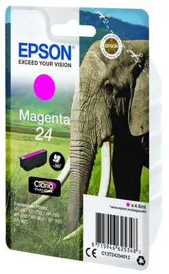 EPSON 1LB 24 ink cartridge magenta standard capacity Epson - visuel 1 - hello RSE - Les encres Epson sont optimisées pour les imprimantes Epson